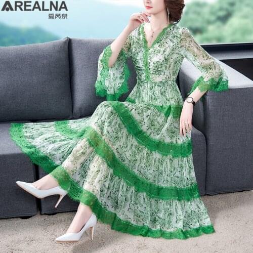 AREALNA Green Summer Dresses
