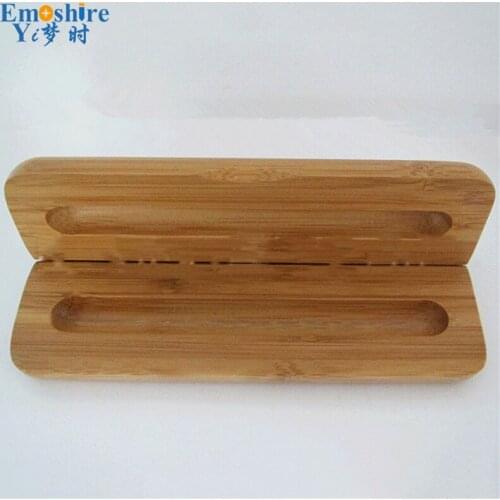 Top Quality Bamboo Pencil Box Natural Environmental Protection Wood Pencil Case for Brand Ballpoint Pen for School Office B009