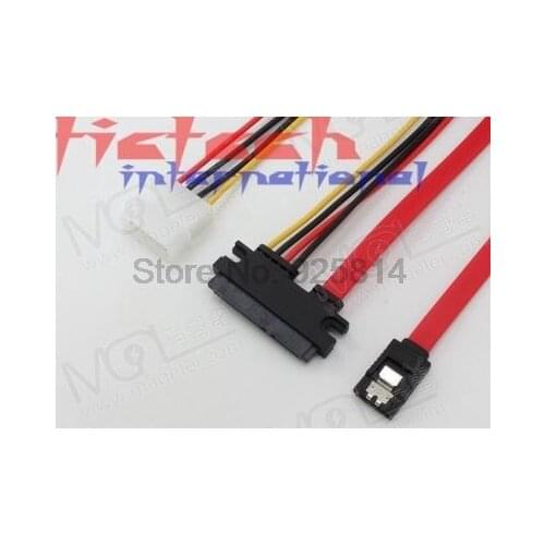By dhl or ems 100pcs SATA Combo Data Cable to 4 Pin IDE Molex & Serial ATA Power HDD DVD Adapter Lead
