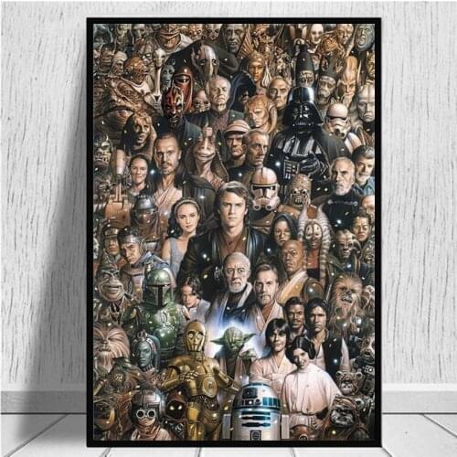 Disney Movie Canvas Painting Star Wars Character Collection Posters and Prints Wall Art Picture for Living Room Home Decor