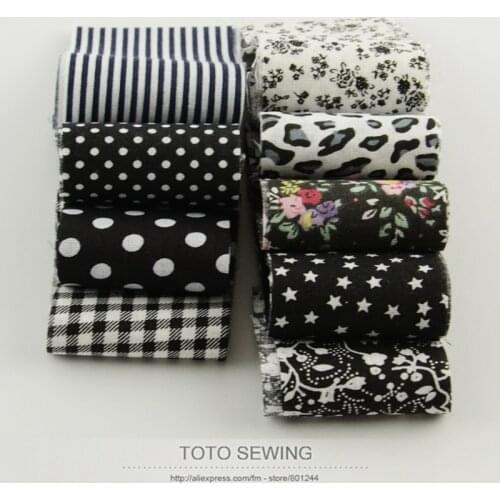 F030# black jelly roll fabric strips 9pcs/lot 5cmx100cm 100%cotton fabric handmade sewing tilda for scrapbooking patchwork