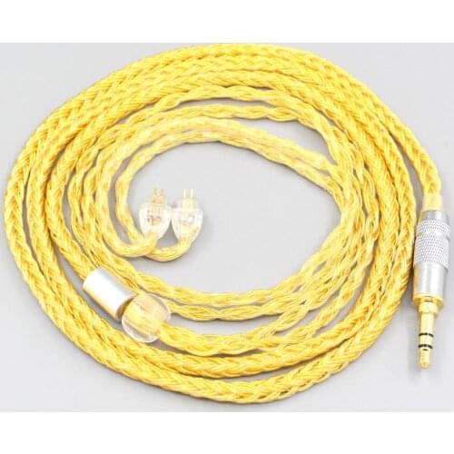 LN007365 16 Core OCC Gold Plated Braided Earphone Cable For AUDEZE iSINE 10 20 LX LCDi3 LCDi4