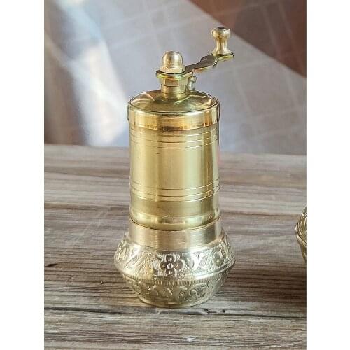 Copper Alloy Mini Coffee Grinder Retro Hand Crank Mixer Manual Coffee Mill Espressokoffiemolen Handmatig Coffee Grinder EK50MCJ