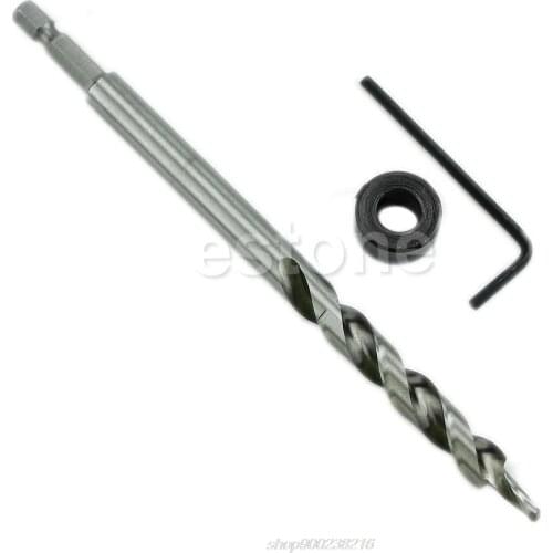 1/4" Hex Twist Step Drill Bit Set for kreg Pocket Hole Drill Jig Guide 3/8" New M29 21 Dropshipping