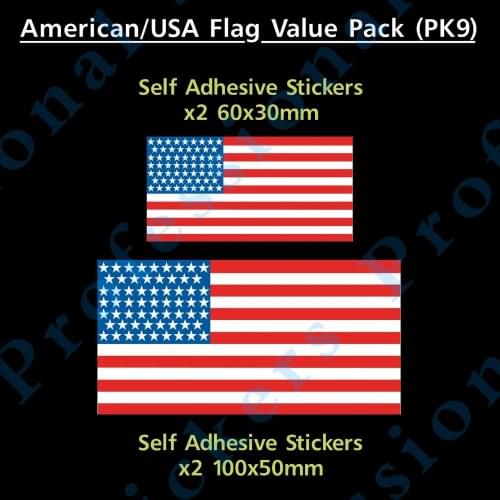 USA / America Flag Sticker Decals - Value Pack! - Van, Car, Truck, Motorhome Waterproof Vinyl stickers for car Motos