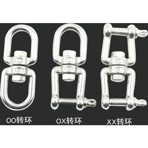 HQ RH01 Rigging Hardware M3-M28 Heavy Duty Stainless Steel 304 Jaw Eye Swivel Europe Lifting Chain Eye Jaw End Swivel Ring