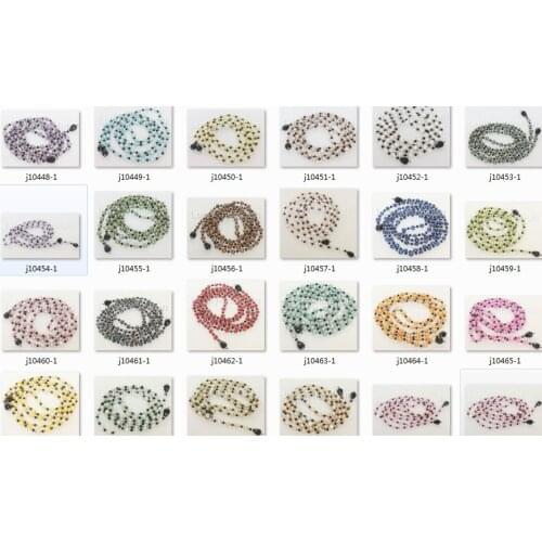 Baroque 52" 8mm white black pink purple green light pink FW Multicolor pearls necklace j10470