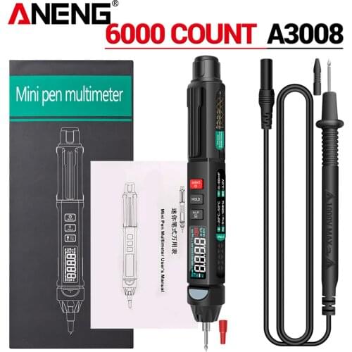 Professional Multimeter Tester 6000 Counts NonContact Electrical Instrument A3007 A3008 Digital Min Multimeter Tester