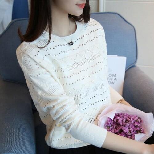 Shirt Long Sleeve Fashionable Westernization New Spring Garment 2020 Korean Edition Short Loose Hollow-out Sweater Coat