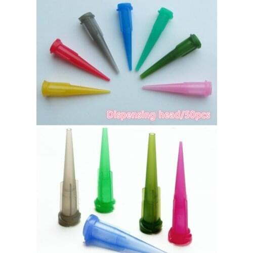 50PCS Mixed TT tapered needle full plastic needle Dispensing valve plastic head needle dispensing nozzle