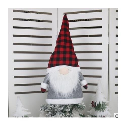 Christmas Tree Top Hat Handmade Swedish Christmas Tree Ornaments Christmas Ornament Holiday House Decoration With Plaid Hat