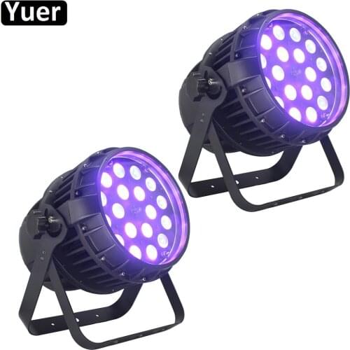 2Pcs/Lot 18X10W LED RGBW 4IN1 Waterproof Zoom Par Light DMX512 10-60 Degrees Wash Effect DJ Disco Light For Party Club Par Light