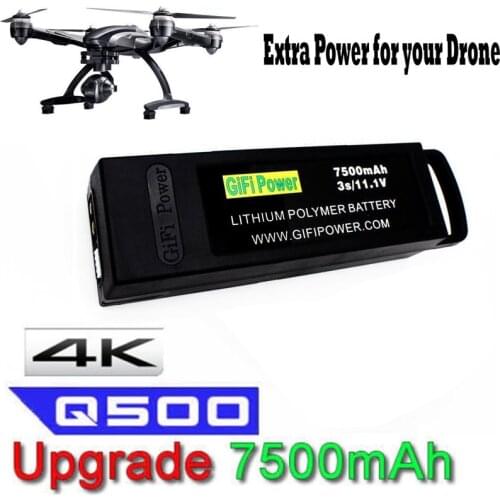 1-3PCS Original GiFi 3S 11.1V 7500mAh Upgrade Flight Lipo Battery for Yuneec Q500 Q500 + Q500 + PRO 4K Q500 4K RC Drone
