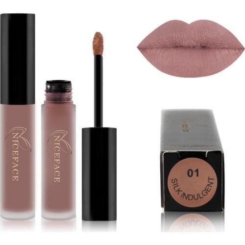 1Pc Nude Matte Liquid Lipstick Lip Gloss Waterproof Long Lasting Lipstick Sexy Lip Tint Matte Velvet Lipgloss Makeup Cosmetics