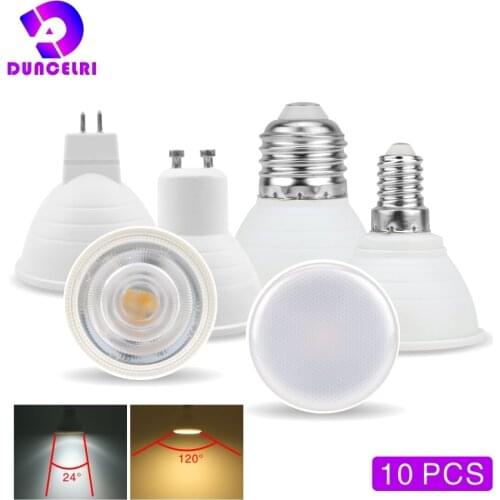 10PCS/LOT LED Bulb MR16 GU10 GU5.3 E27 E14 Lampada Led 6W AC 220V-240V 24/120 degree Bombillas LED Lamp Spotlight Spot Light