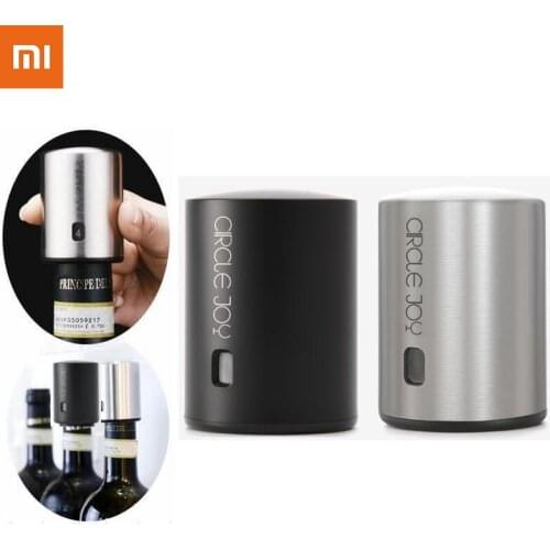 100% Original Xiaomi Smart Wine Stopper Stainless Steel Electric Stopper Wine Corks Mi Circle Joy Vacuum Memory Wine Stopper