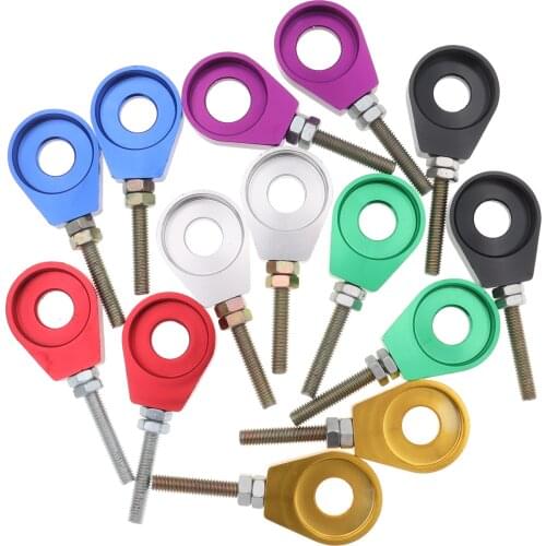 Blue Gold Silver Red 12mm/15mm M6 Chain Adjuster Bolts Tensioner PIT PRO Trail Quad Dirt Bike ATV