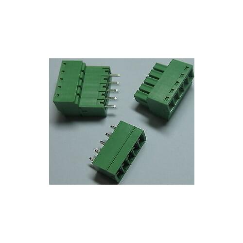12 pcs Screw Terminal Block Connector 3.81mm 5 pin/way Green Pluggable Type