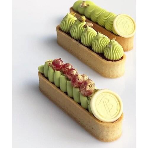 4/8PCS Stainless Steel Oval Shape Mousse Ring Perforated Mold DIY Egg Tart Ring Dessert Cookies Baking Mould Pastry Baking Tool