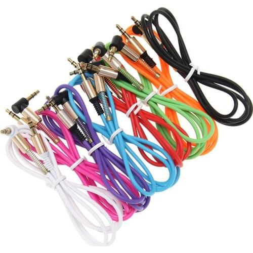 3.5mm Jack Audio Cable 3.5mm Male To Male 90 Degree Right Angle Car Aux Auxiliary Audio Cable Cord for Phone PC 300pcs/lot
