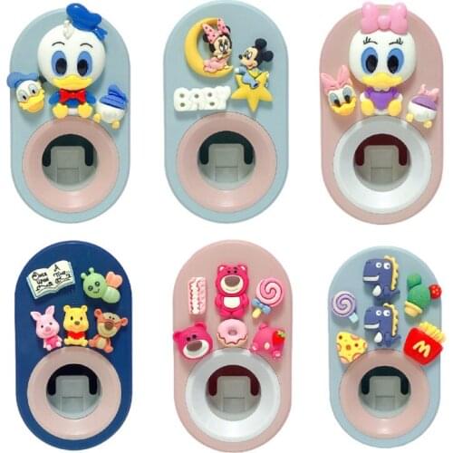 Disney Mickey Mouse Childrens Automatic Toothpaste Squeezer Cartoon Free Punch Wall-mounted Lazy Artifact Bathroom Products