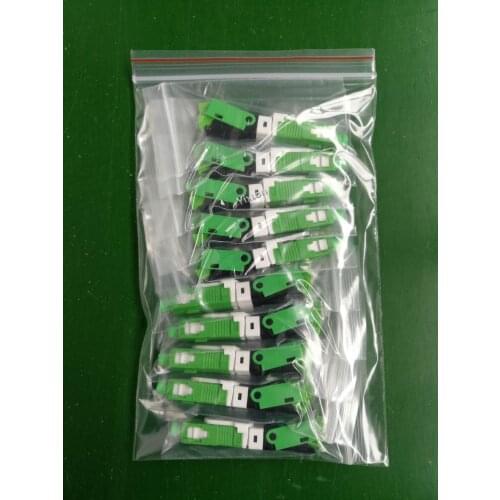 Free Shipping 100 SC APC Fiber Optic Fast Connector SC fast connector blue fibra SC adapter FTTH single mode SC quick connector