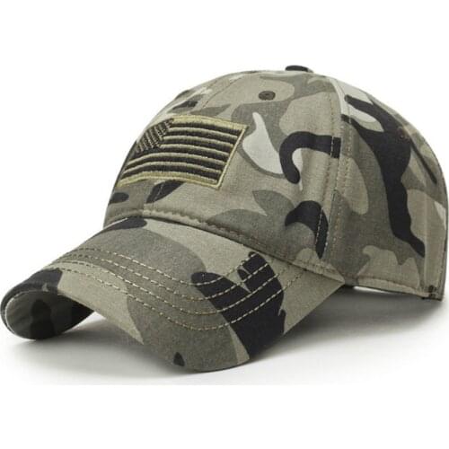 Fashion hip hop baseball cap Men USA Flag Camouflage Trucker Cap Army Embroidery Cotton Tactical Snapback hat sun hats gorras