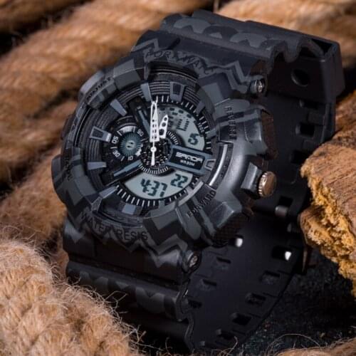 Brand SANDA Watches Men Sports Watches Waterproof Silicone Clock Camping Students Fashion Casual Mens Watches reloj hombre 999