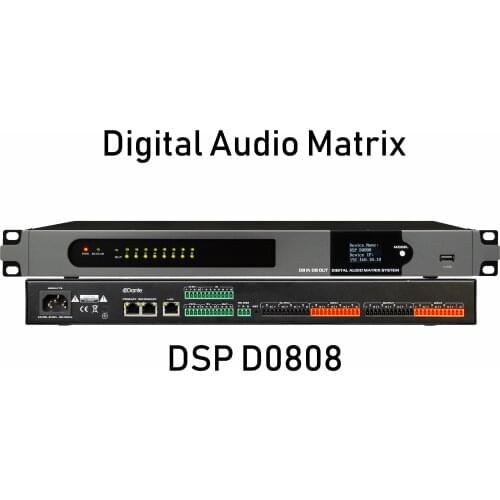 Leicozic 8X8 Digital Audio Matrix System Audio Processor DSP-D0808 Conference Media Matrix, Hall Auditorium,Public Sound System