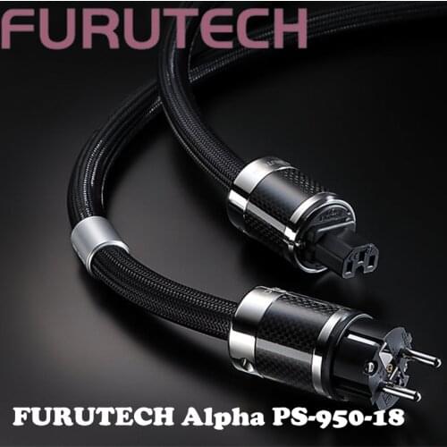 FURUTECH Alpha PS-950-18 Alpha-OCC Conductor Carbon Fiber Flagship Fever Upgrade Power Cord AC Power Cable EU US Plug Power