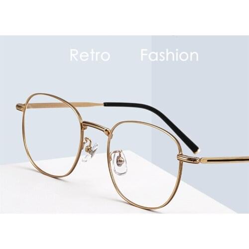 KatKani Ultralight Men And Women Metal Retro Round Fashion Eyeglasses Frame High-quality Optical Prescription Glasses Frame 6090