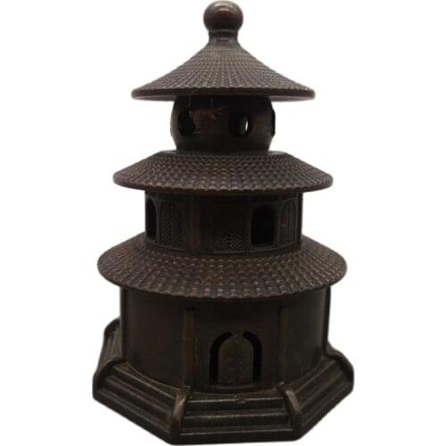 Chinese Old Bronze Statue Red Copper Censer