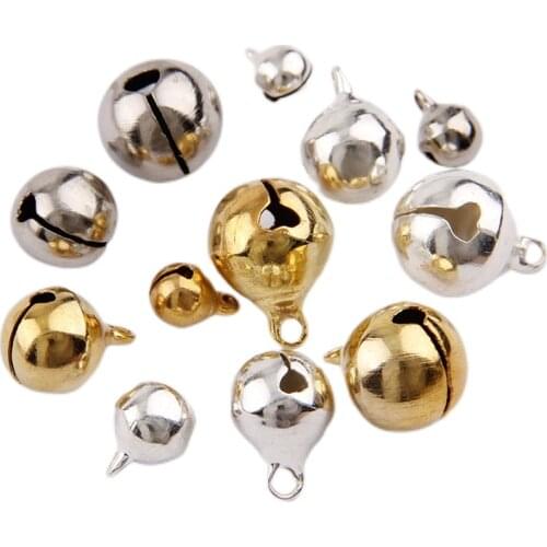 Nickel Copper Jingle Bells Silver GoldPendants Hanging Christmas Ornaments Christmas Decorations Party Diy Crafts Accessories