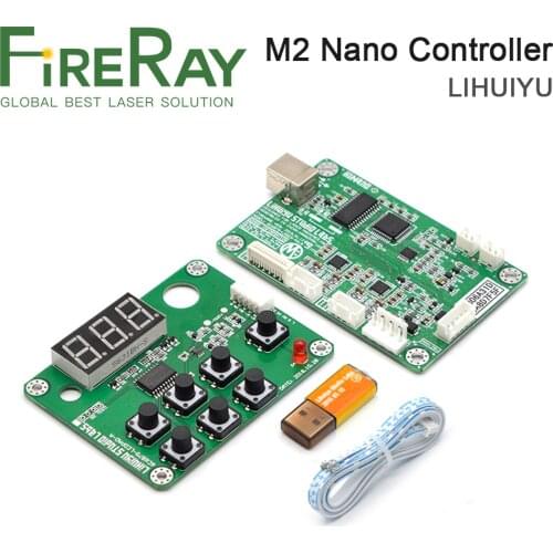 FireRay LIHUIYU M2 Nano Laser Controller Mother Main Board+Control Panel + Dongle B System Engraver Cutter DIY 3020 3040 K40