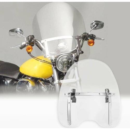 Motorcycle 7/8" Windscreen Windshield For Harley Glide Sportster XL1200 XL 883 Clear/Smoke