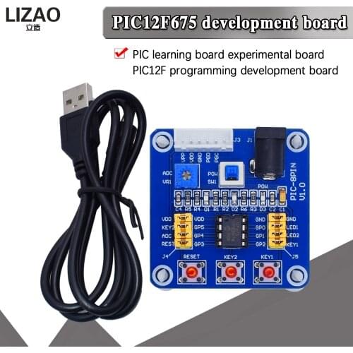 5V PIC12F675 Development Board Learning Board Test Breadboard+USB Cable