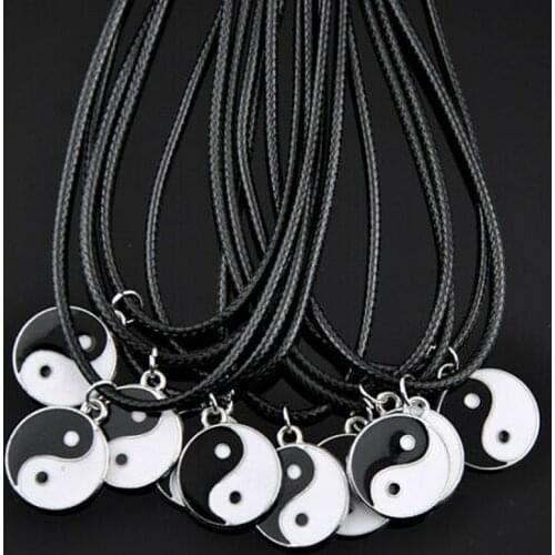 Lot 10pcs fashion Taoism Tai Chi yin yang Pendant necklace wholesale HJ08