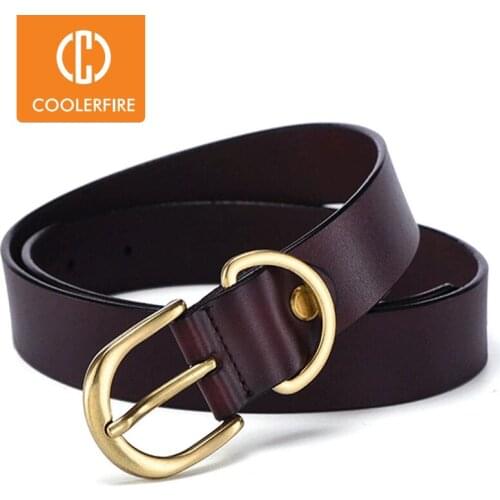 Fashion Female Antique Black Belt Metal Buckle Jeans Woman Genuine Leather Belt Thin Belt Brand Decorative Belts For Women LB070