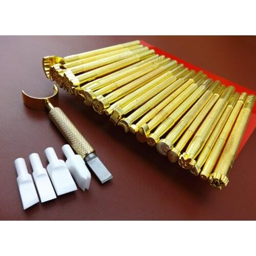 Leather Crafts Stamp Nano Ceramic Blade Adjustable Swivel Carve Cutter Knife Tool Stylus Spoon Embossing Punch Chisel Edger Awl