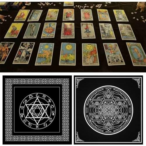 Non-woven Tarot Tablecloth Rune Divination Altar Tarot Patch Table Cover for magicians Daily Board Games Card Pad