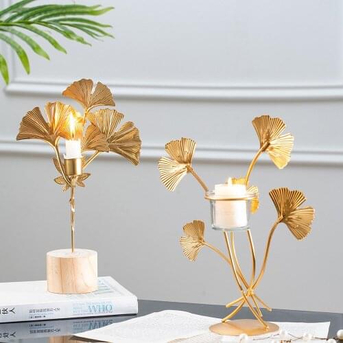 Nordico decor home figurines interior Iron art Candlestick decoration ornaments Modern Art Office Desk Decoration living room