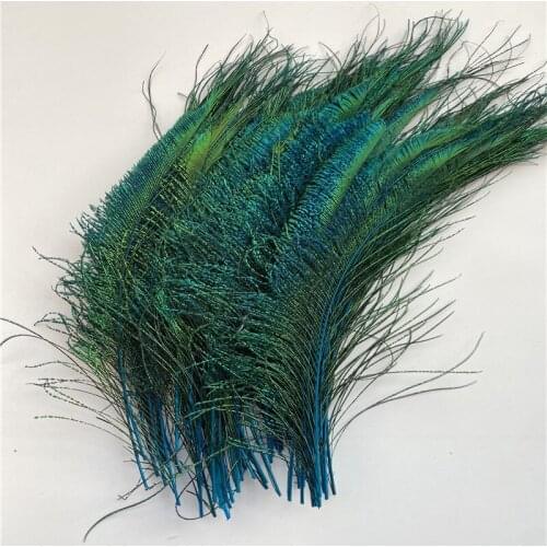 The New Listing 10pcs/lot Lake Blue Peacock Feathers 30-40cm Accessories for Party Celebration Wedding DIY Decoration Plume