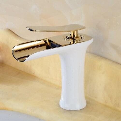 New Basin Faucets Waterfall Bathroom Faucet Single handle Basin Mixer Tap Bath Antique Faucet Brass Sink Water Crane Silver