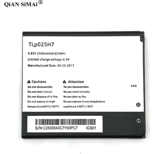 New High Quality TLp025H7 2500mAh battery For Alcatel 5051 Pop 4 Pop 5.0 TLp025H1 TLp025H7