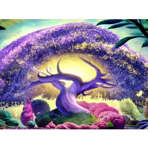 Full Diy Diamond Embroidery Picture Fantasy Wishing Tree Picture Of Rhinestone Diamond Mosaic Painting Wedding DecorationZP-1298