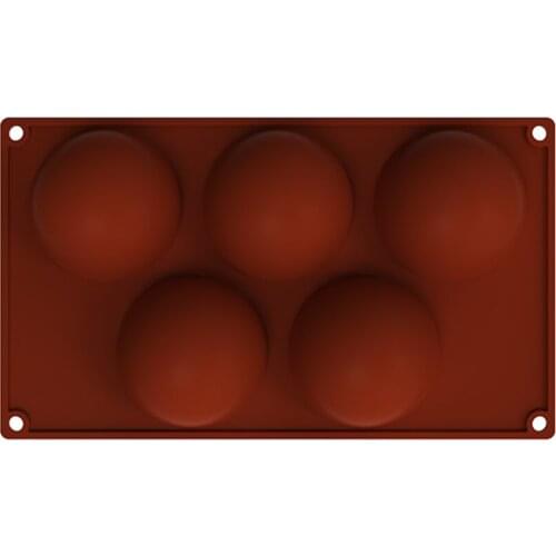 Hemispherical 5 Hole Silicone Mold Mousse Cake Molds Pudding Mould Kitchen Tools Gadgets Baking Accessories