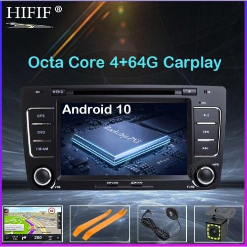 PX5 7" HD IPS Android 10 Carplay 4G+64G 2din HD screen car dvd player gps for Skoda Octavia A5 Yeti Fabia 2008-2013 wifi 4G RDS