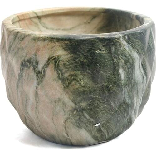 Nordic Ceramic Marble Pattern Flowerpot Simple Art Indoor Green Plant Bonsai Balcony Green Planting Home Garden