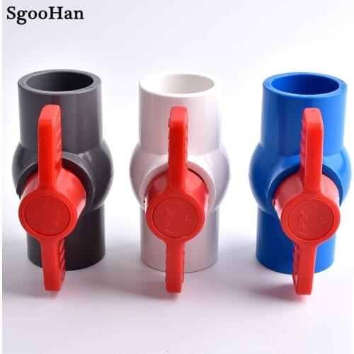 Big Size PVC Pipe Socket Ball Valve Coupler Adapter Watering Connectors Garden Irrigation Aquarium Fish Tank Joint I.D 20~110mm