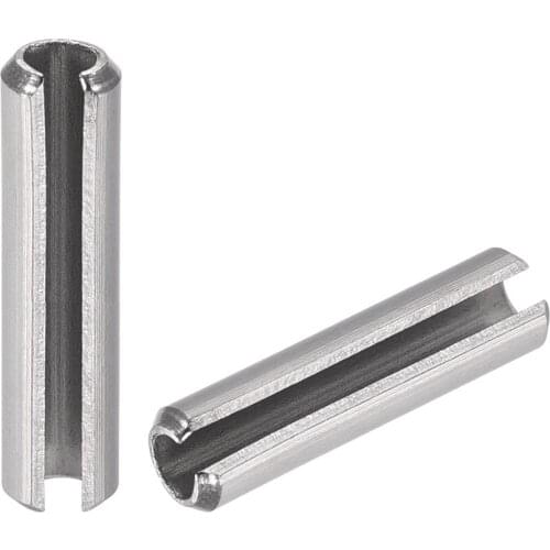 Uxcell M5 x 35mm 304 Stainless Steel Split Spring Roll Dowel Pins Plain Finish 10Pcs